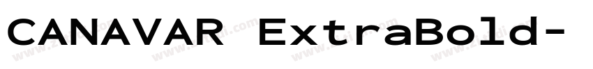 CANAVAR ExtraBold字体转换